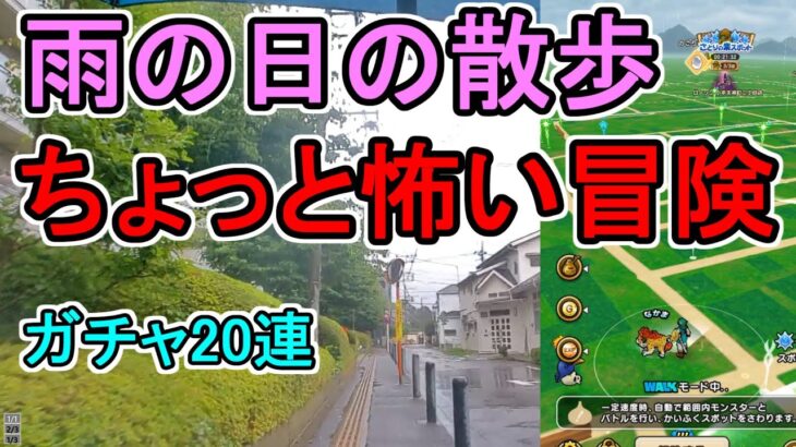 【ドラクエウォーク】雨の日の散歩　ガチャ20連　グレイツェル【攻略】【メガモン】