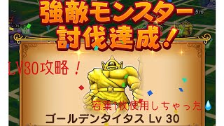 ドラクエウォーク3周年！無課金ゴールデンタイタスLV30攻略！けど若葉1枚使用しちゃった💧パラレンバト賢PT使用