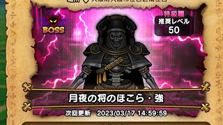 ほこら　特級職LV50 月夜の将・強　回復1枚無課金攻略[ドラゴンクエストウォーク]