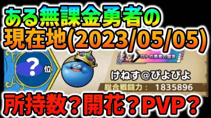 【ドラクエタクト】ある無課金勇者の現在地！順位？所持状況？開花？ランクマッチ？’23年5月版