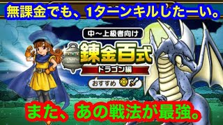 錬金百式ドラゴン編　無課金でも、1ターンキルしたーい。[ドラゴンクエストウォーク]