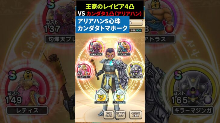 【ドラクエウォーク】王家のレイピア４凸VSカンダタトマホーク改：アリアハンS×２（１凸なので不得意ゴトハンで）【DQウォーク】2024年8月7日