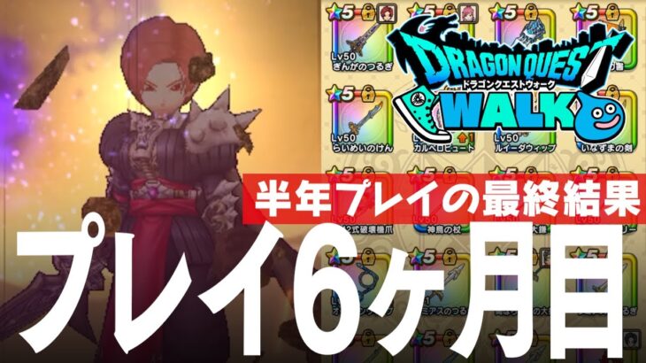 ドラクエウォーク プレイ開始6ヶ月目 レベル、装備、こころ、ストーリー進行、課金額など DQウォーク