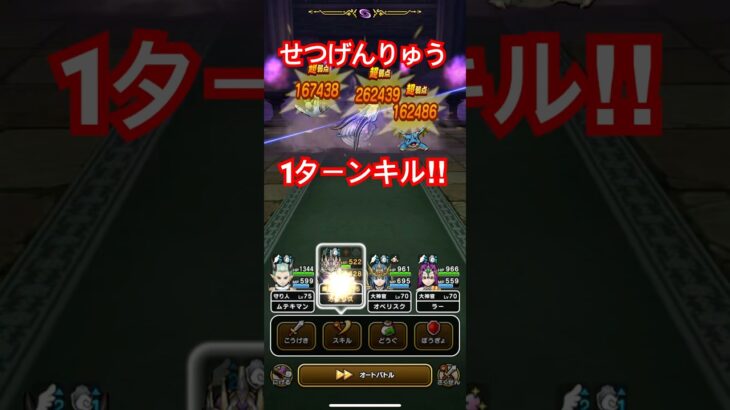 【ドラクエウォーク】せげんりゅう　1ターンキル！！【DQW】