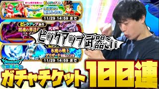 【ドラクエウォーク】ガチャチケット100連でピックアップ武器引きたい！！！！【DQW】