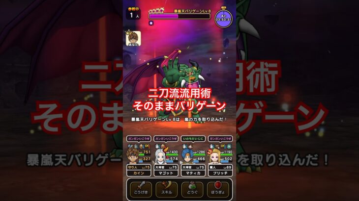 【ドラクエウォーク】二刀流流用術でりゅうおうパーティそのままバリゲーン！