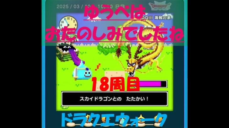 【ドラクエウォーク】ゆうべはおたのしみでしたね【18周目】