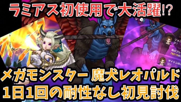 【ドラクエウォーク】バフ効果は剥がす物⁉︎ メガモンスター 魔犬レオパルド 1日1回の耐性なし初見ソロ討伐【ドラゴンクエストウォーク】