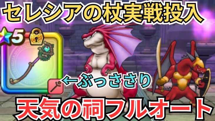【ドラクエウォーク】セレシアの杖を実戦投入してみたら天気の祠フルオート構成ができたｗ