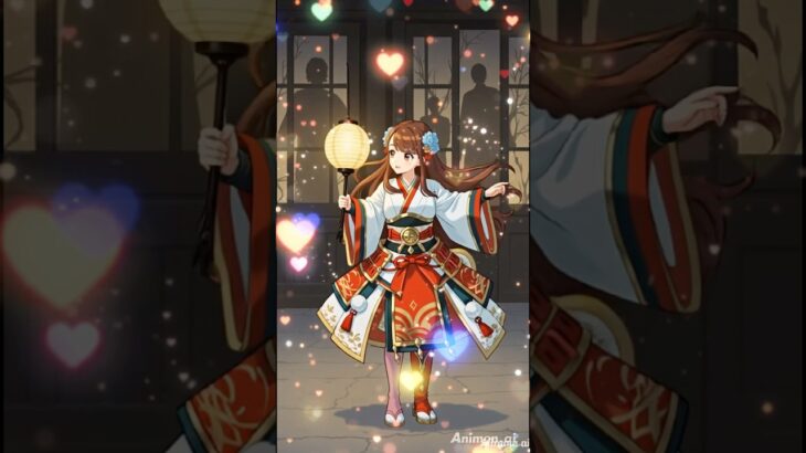 無料AI提灯を持って踊る