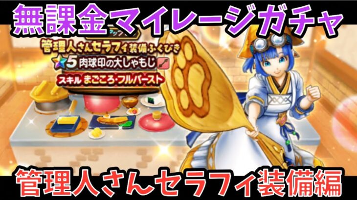 【ドラクエウォーク】無課金マイレージガチャ 管理人さんセラフィ装備編 【ドラゴンクエストウォーク】